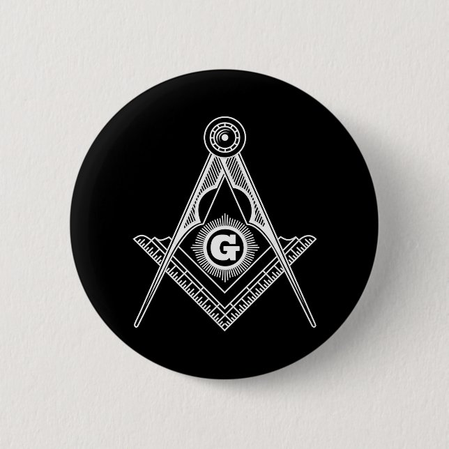 Badge Rond 5 Cm Symbole franc-maçonnerie (Devant)