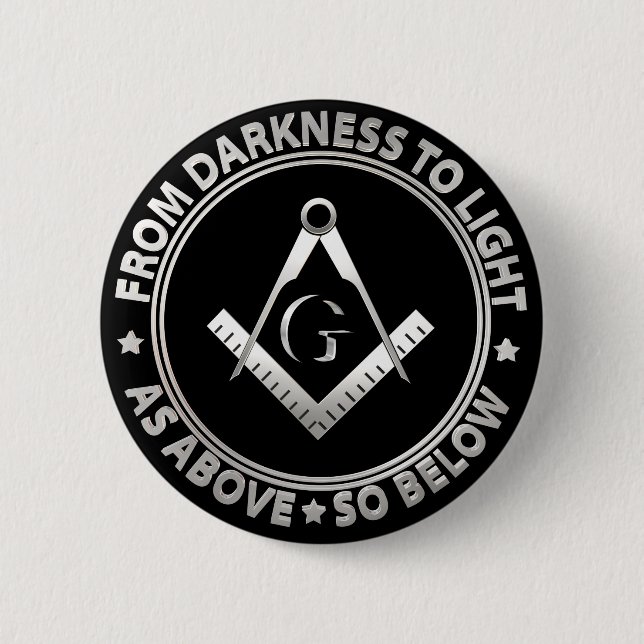 Badge Rond 5 Cm Symbole franc-maçonnerie (Devant)