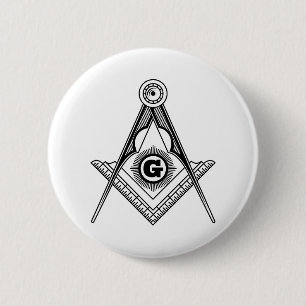 Badge Rond 5 Cm Symbole franc-maçonnerie