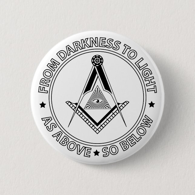 Badge Rond 5 Cm Symbole franc-maçonnerie (Devant)