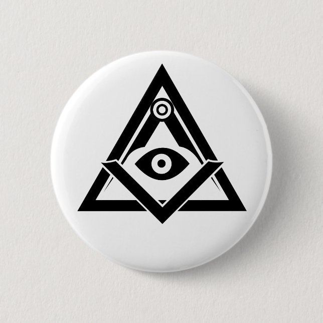 Badge Rond 5 Cm Symbole franc-maçonnerie (Devant)
