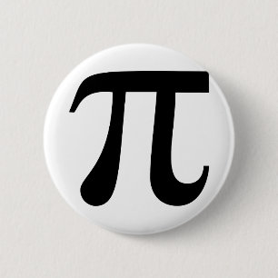 Badge Rond 5 Cm Symbole géant "Pi"