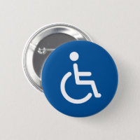 Autocollant Handicapé set de 5 fond bleu Hancicap Handicaped