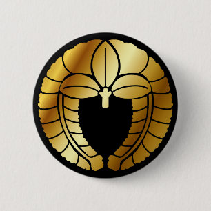 BADGE ROND 5 CM SYMBOLE JAUNE (KAMON)