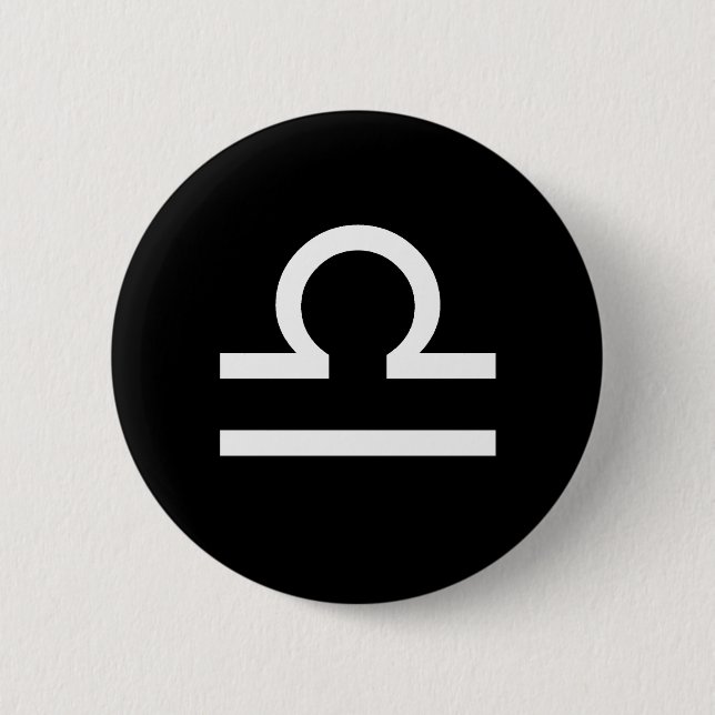 Badge Rond 5 Cm Symbole Libra (Devant)