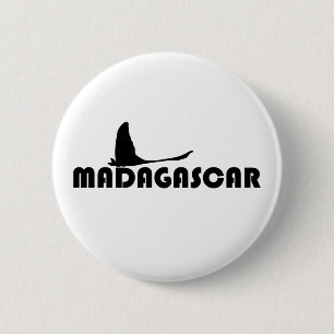 Badge Rond 5 Cm Symbole malgache - Moth comète, voyage