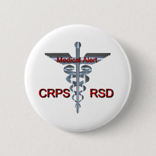 Badge Rond 5 Cm Symbole Médicale - alerte Médicale de CRP RSD
