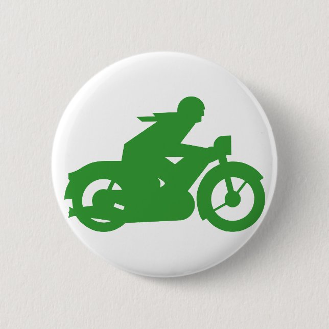 Badge Rond 5 Cm Symbole moto vert (Devant)