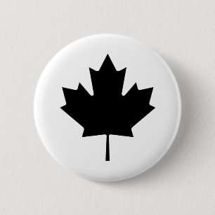 Badge Rond 5 Cm Symbole national canadien Feuille d'érable Canada