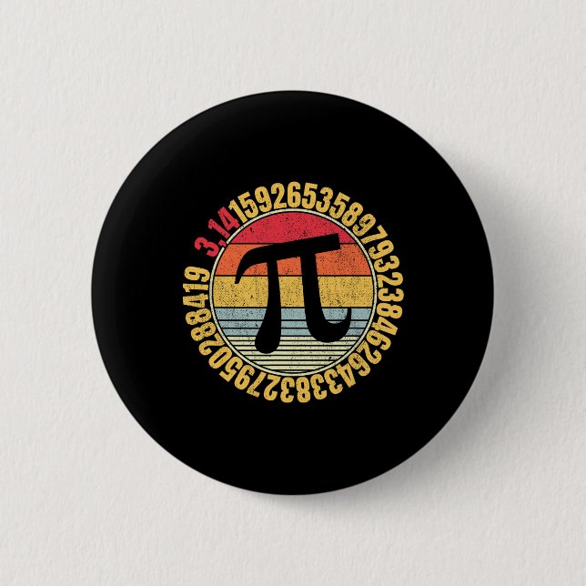 Badge Rond 5 Cm SYMBOLE NERdy MAth Pi Mathlete (Devant)