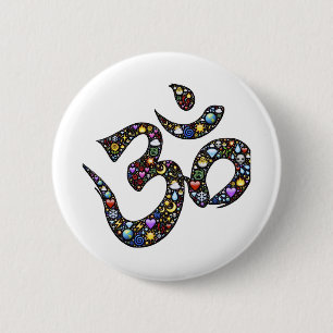 Badge Rond 5 Cm Symbole Om