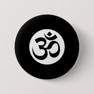 Badge Rond 5 Cm Symbole Om Ohm Aum Spirituel Yoga _3