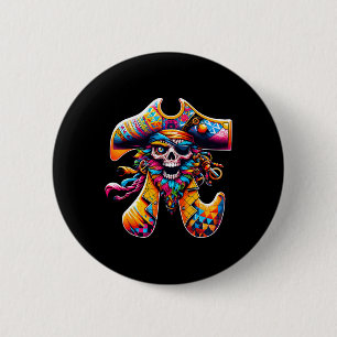 Badge Rond 5 Cm Symbole Pirate Pi Jour Funky Mathme Coloré