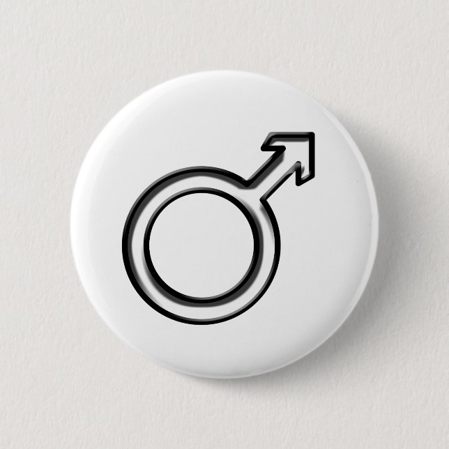 Badge Rond 5 Cm Symbole pour homme (Devant)