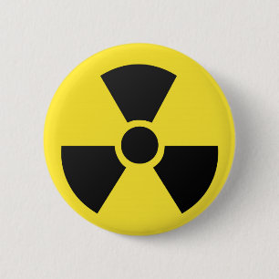 Badge Rond 5 Cm Symbole radioactif
