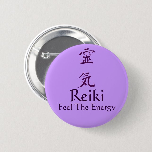 Badge Rond 5 Cm Symbole Reiki Sentez L'Énergie (Devant & derrière)