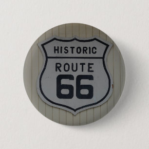 Badge Rond 5 Cm Symbole rétro de la Route 66