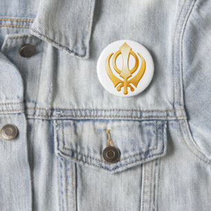 Badge Rond 5 Cm Symbole sikh