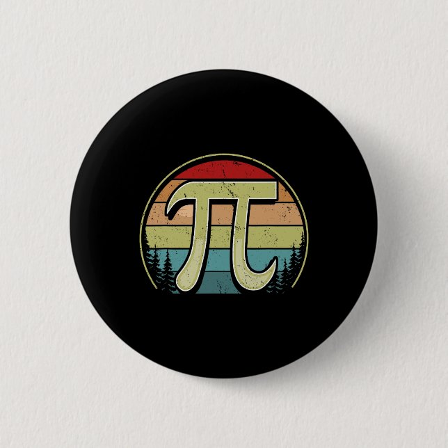Badge Rond 5 Cm Symbole simple Pi Jour National Pi Hommes Femmes M (Devant)