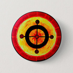 Badge Rond 5 Cm Symbole solaire celtique