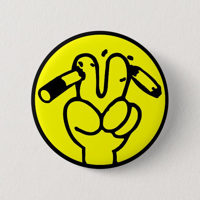 Badge Rond 5 Cm Symbole thaïlandais ⚠ anti-tabac ⚠ (Devant)