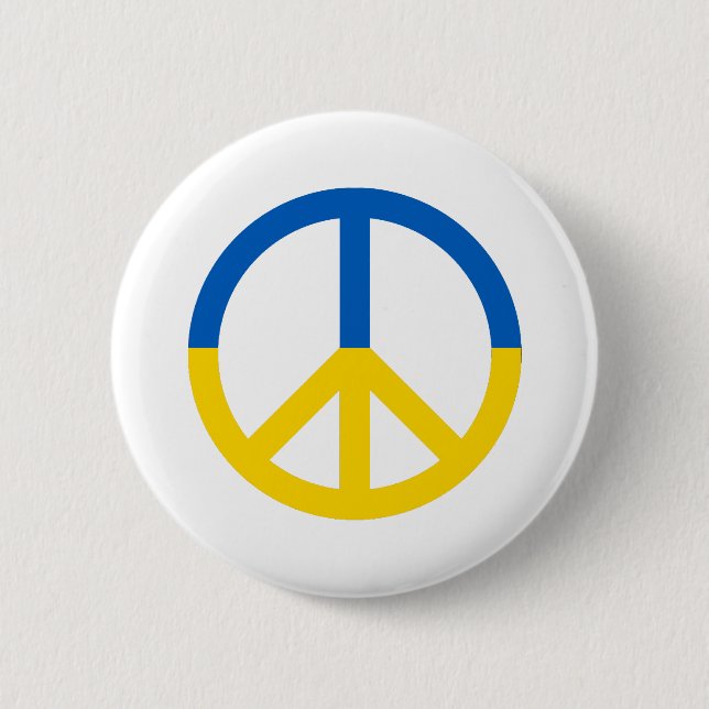 Badge Rond 5 Cm Symbole ukrainien de la paix (Devant)