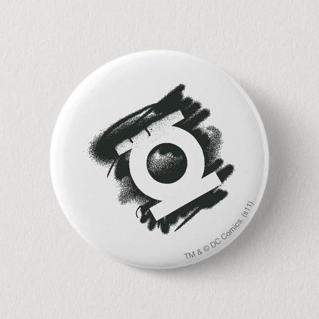 Badge Rond 5 Cm Symbole vert de jet de lanterne (Devant)