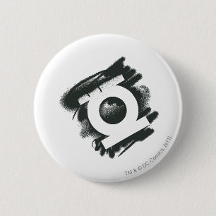 Badge Rond 5 Cm Symbole vert de jet de lanterne