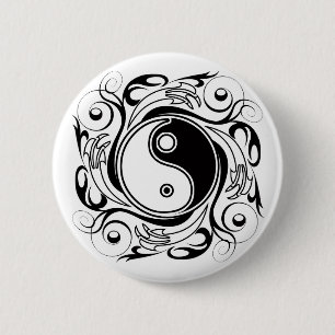 Badge Rond 5 Cm SYMBOLE YIN ET Yang