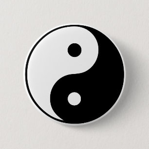 Badge Rond 5 Cm Symbole Yin Yang :