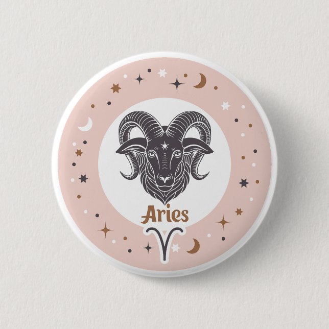 Badge Rond 5 Cm SYMBOLE Zodiaque (Devant)