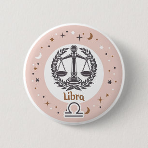 Badge Rond 5 Cm SYMBOLE Zodiaque Libra