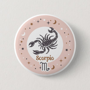 Badge Rond 5 Cm SYMBOLE Zodiaque Scorpio