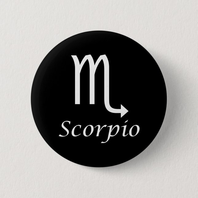 Badge Rond 5 Cm SYMBOLE Zodiaque 'Scorpio' (Devant)