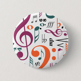 Badge Rond 5 Cm Symboles de la musique