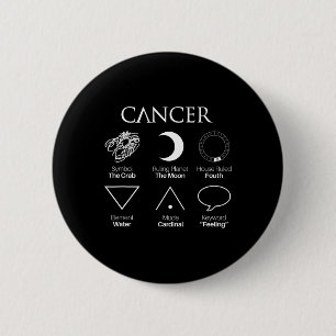 Badge Rond 5 Cm Symboles diacriques du cancer Astrologie