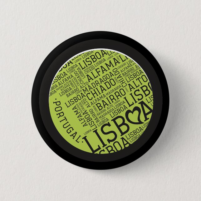 Badge Rond 5 Cm Symboles du Portugal - Lisbonne Lisbonne (Devant)