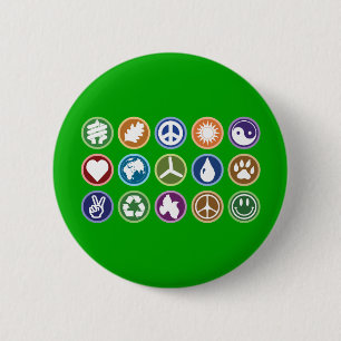 Badge Rond 5 Cm Symboles écologiques