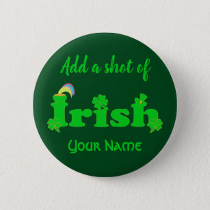 Badge Rond 5 Cm Symboles irlandais Saint Patrick's Day