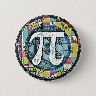 Badge Rond 5 Cm Symboles Pi Day
