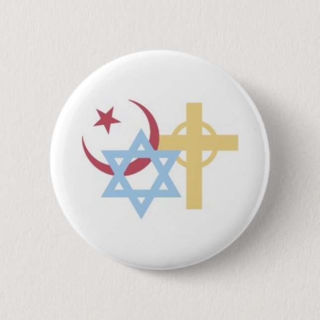 Badge Rond 5 Cm Symboles religieux (Devant)