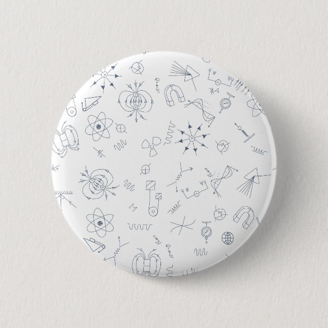 Badge Rond 5 Cm Symboles scientifiques en physique motif (Devant)