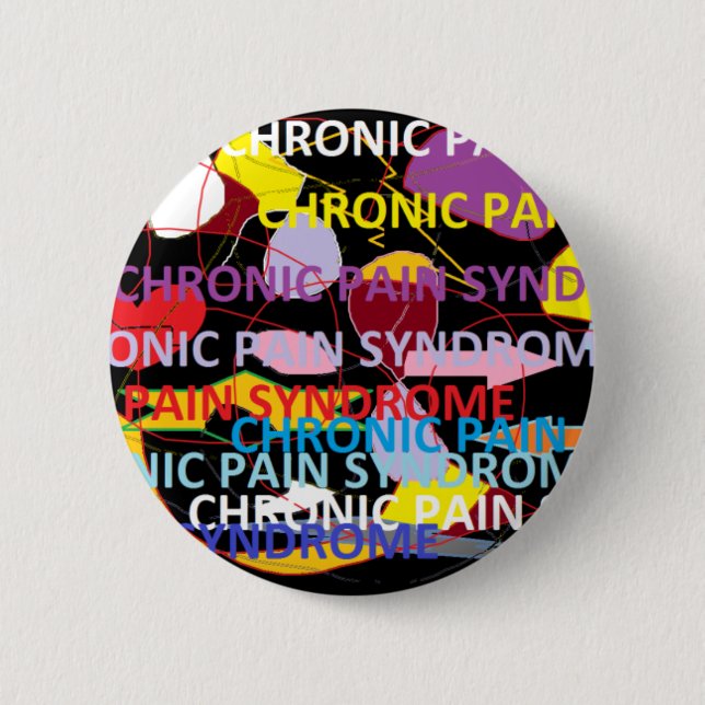 Badge Rond 5 Cm Syndrome chronique de douleur (Devant)