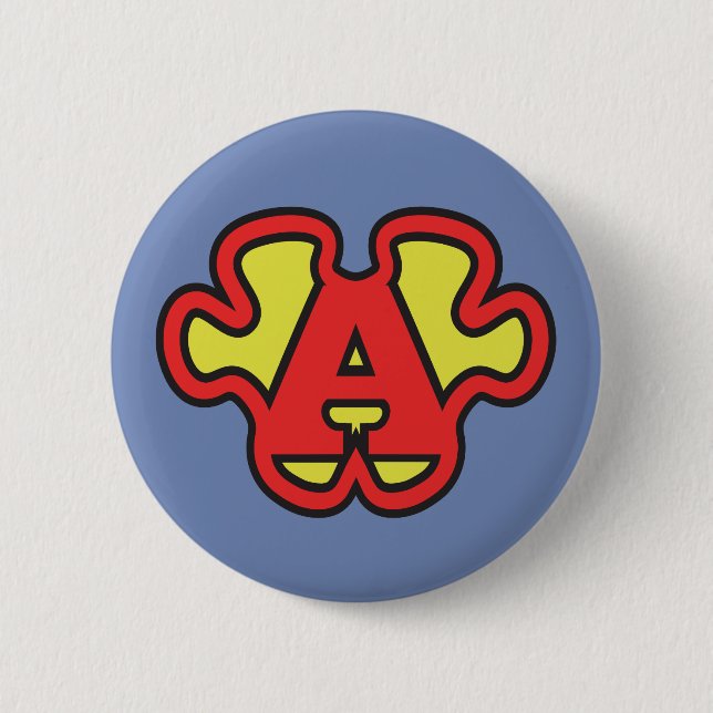 Badge Rond 5 Cm syndrome d'aspergers SuperASPIE voyait mon super-p (Devant)