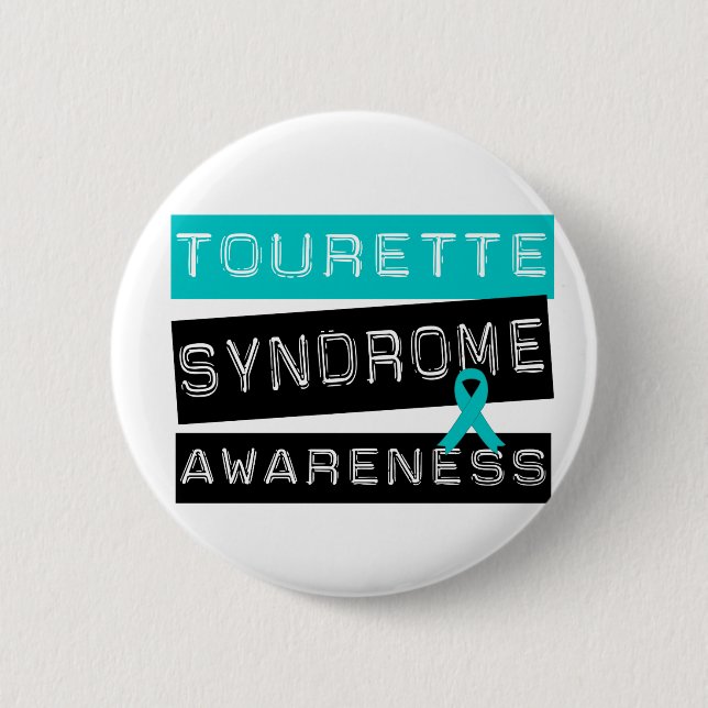 Badge Rond 5 Cm Syndrome Tourette (Devant)