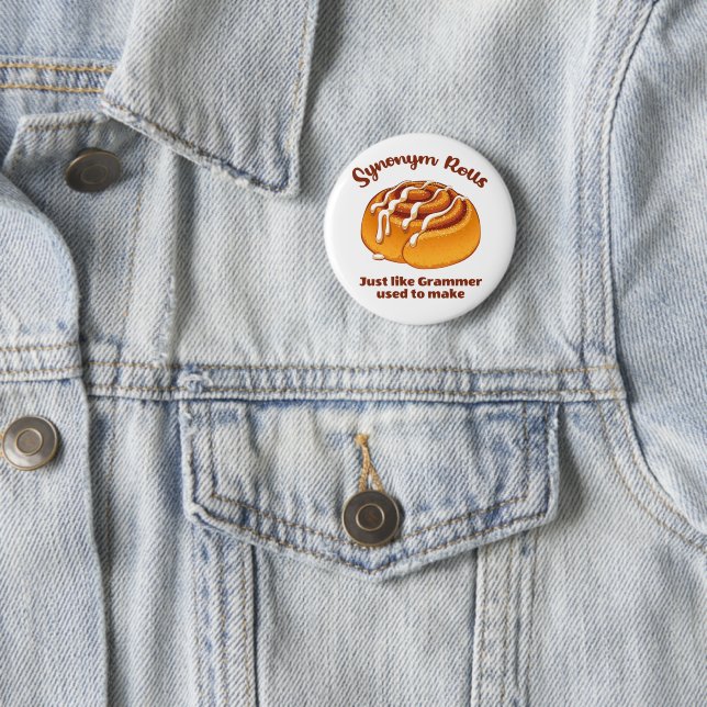 Badge Rond 5 Cm Synonym Rolls Comme Grammer Utilisé Pour Faire (En situation)