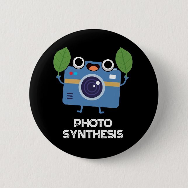 Badge Rond 5 Cm Synthèse de la photo Funny Camera Pun Dark BG (Devant)