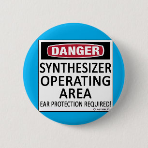 Badge Rond 5 Cm Synthétiseur de zone d'exploitation