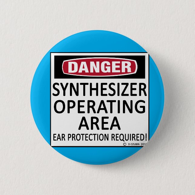 Badge Rond 5 Cm Synthétiseur de zone d'exploitation (Devant)