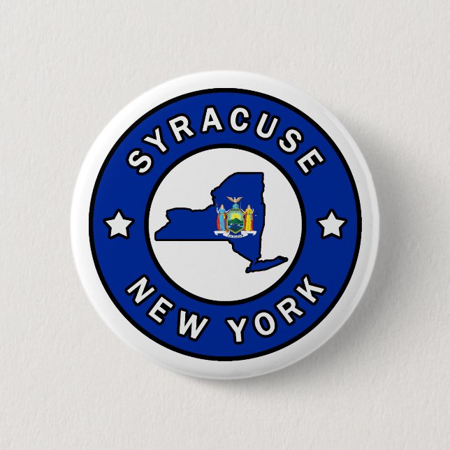 Badge Rond 5 Cm Syracuse New York (Devant)
